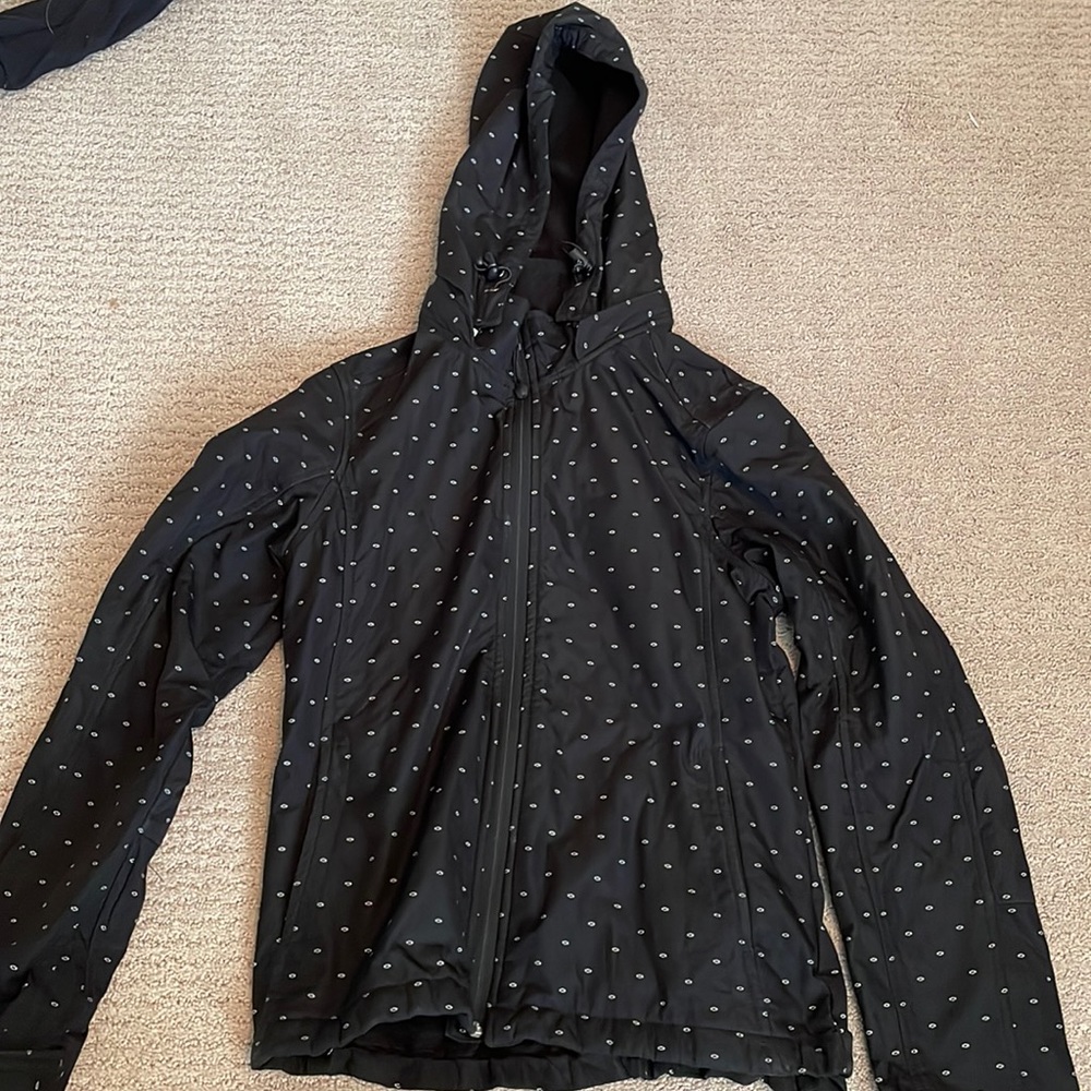 Black rain jacket